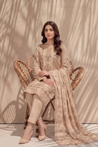 Jasmine by Breeza Fashion - 3PC Unstitched Embroidered Lawn Suit (Luxor Gold)