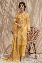 Jasmine by Breeza Fashion - 3PC Unstitched Embroidered Lawn Suit (Yellow)