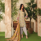 Limelight 3PC Unstitched Doria Lawn Suit