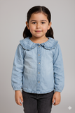Girls’ Light Blue Denim Blouse