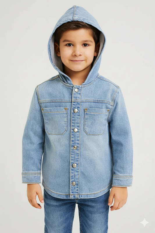 Boys’ Denim Hoodie Jacket