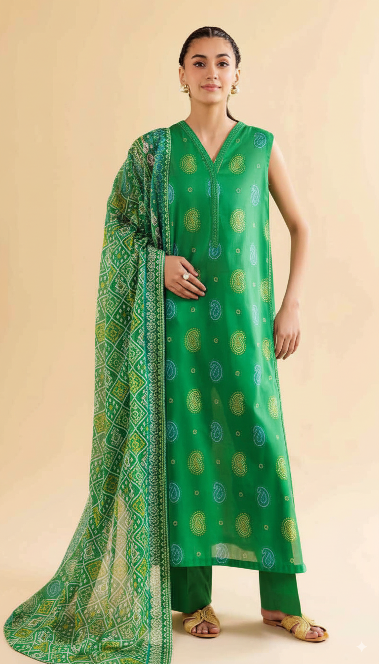 Nishat 2 Piece Lawn – Unstitched Shirt & Dupatta