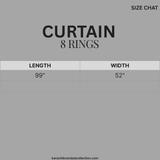 Beige and White Stripes Curtain – 8 Rings | Premium cotton BY AKYA