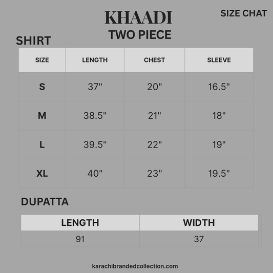 Khaadi 2-Piece Lawn Suit (Shirt + Dupatta)