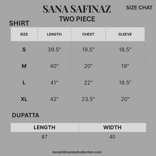 Sana Safinaz 2-Piece Lawn Suit (Shirt + Dupatta)