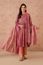 Nishat Unstitch 3PC Printed Lawn (dusty rose)