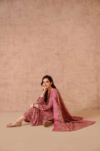 Nishat Unstitch 3PC Printed Lawn (dusty rose)