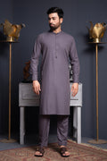 Gul Ahmed Men’s Unstitched Wash & Wear Unstitched Suit (Purple)