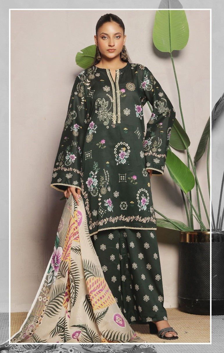 MJ IZHAN – POP CORD SET | 3-Piece Digital Printed Lawn Suit