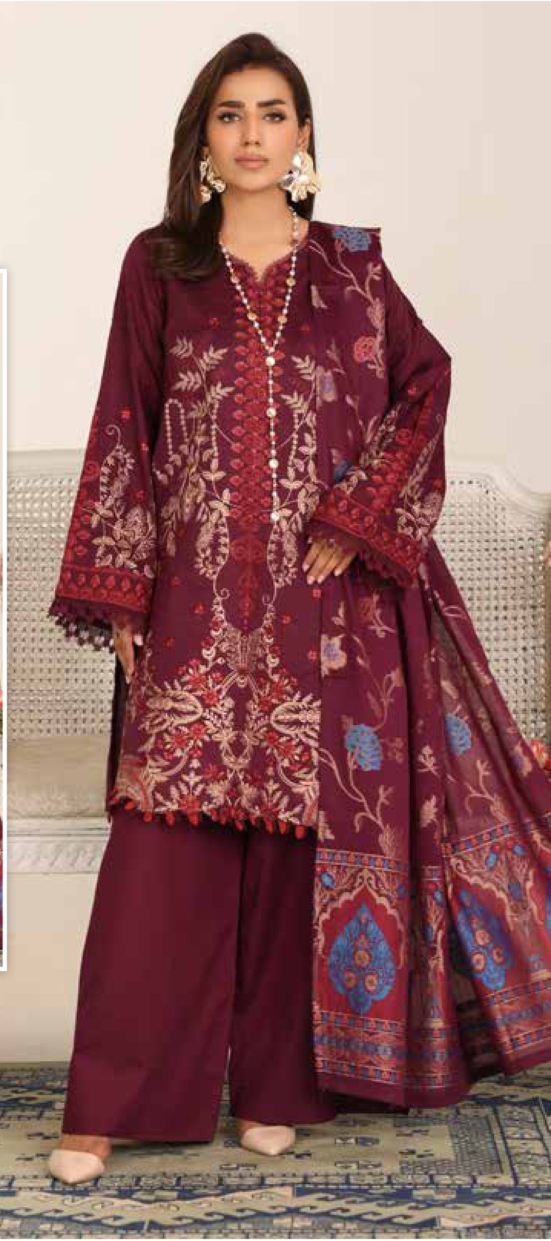 Johra “Milza” – Embroidered Lawn with Jacquard Dupatta
