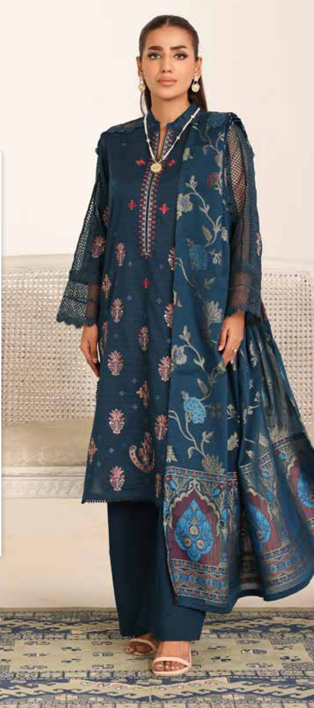 Johra “Milza” – Embroidered Lawn with Jacquard Dupatta