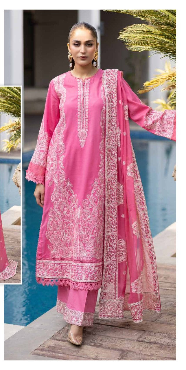 Johra – MELIHA Embroidered Lawn with Embroidered Chiffon Dupatta