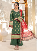 Inaya Vol. 1 By KBC Fashion Unstitched Lawn Collection (Green)