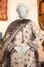 Almeerah Estiva – Premium Digital Three Piece Suit (Cream rust)