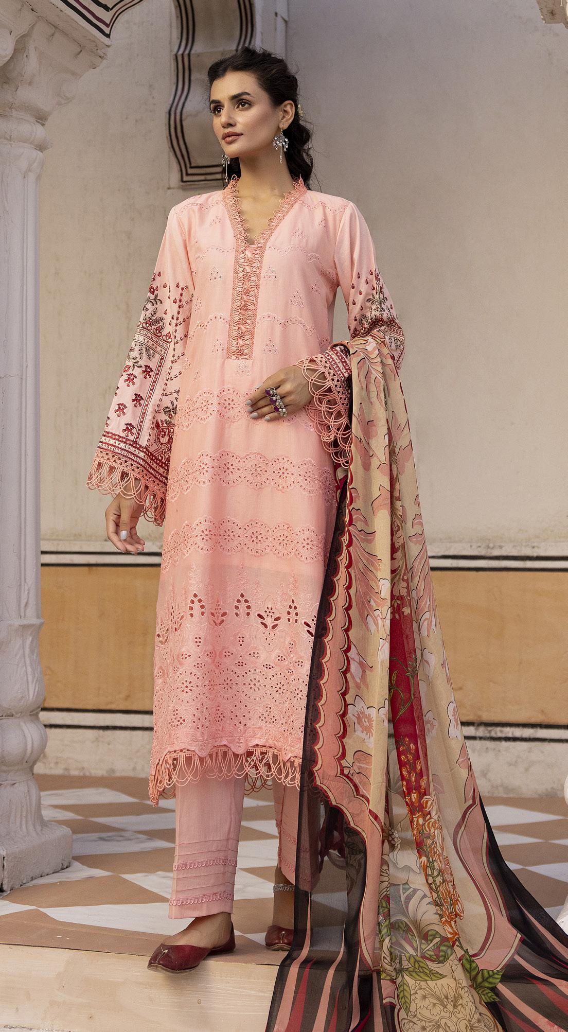 KHALWAT BY JOHRA - Unstitched 4PC Embroidered Chikenkari