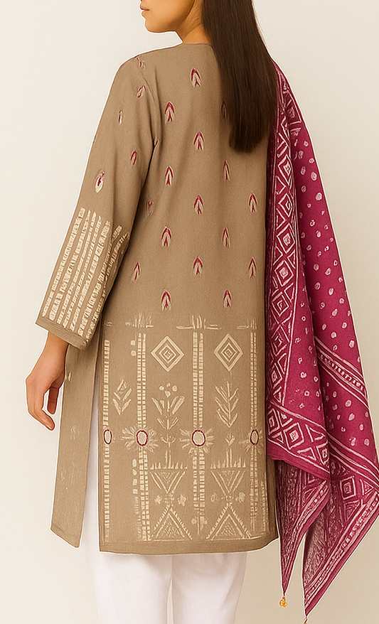 Khaadi 2-Piece Lawn Suit (Shirt + Dupatta)