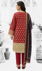 Keyseria By Jaffrani-3PC Unstitch Lawn Chapter-4-(RED)