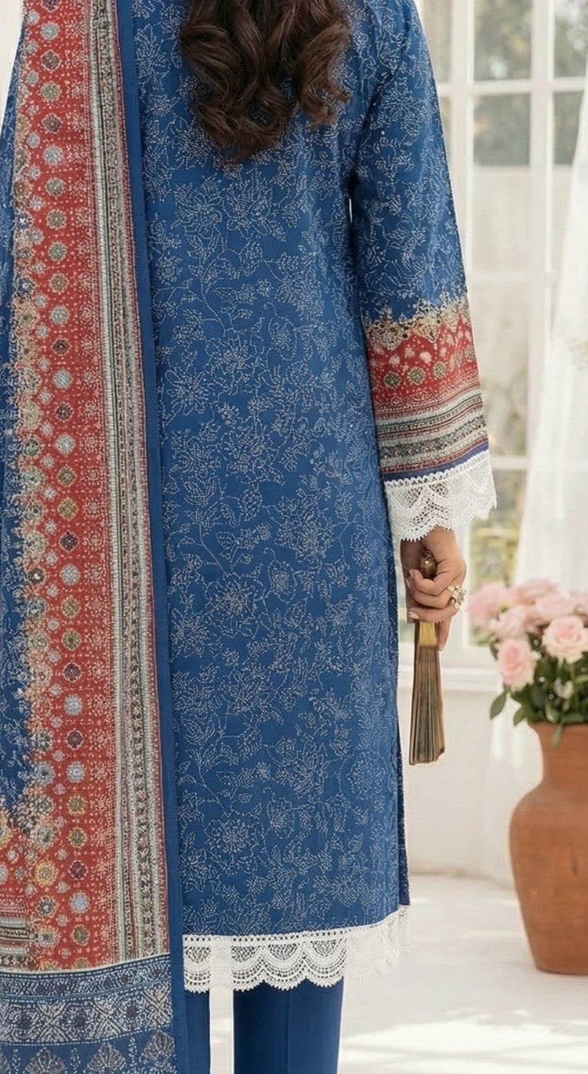 Keyseria By Jaffrani-3PC Unstitch Lawn Chapter-4-(Light Blue)