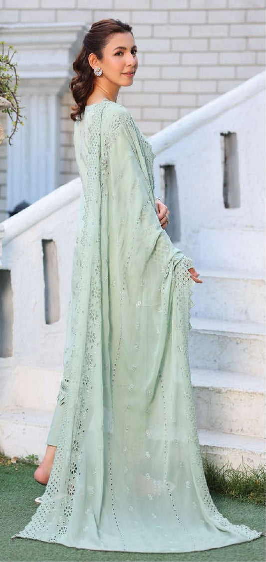 Johra Ashnoor – Unstitched 4-Piece Chikankari Lawn Suit