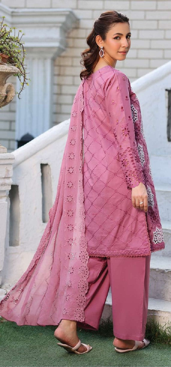 Johra Ashnoor – Unstitched 4-Piece Chikankari Lawn Suit