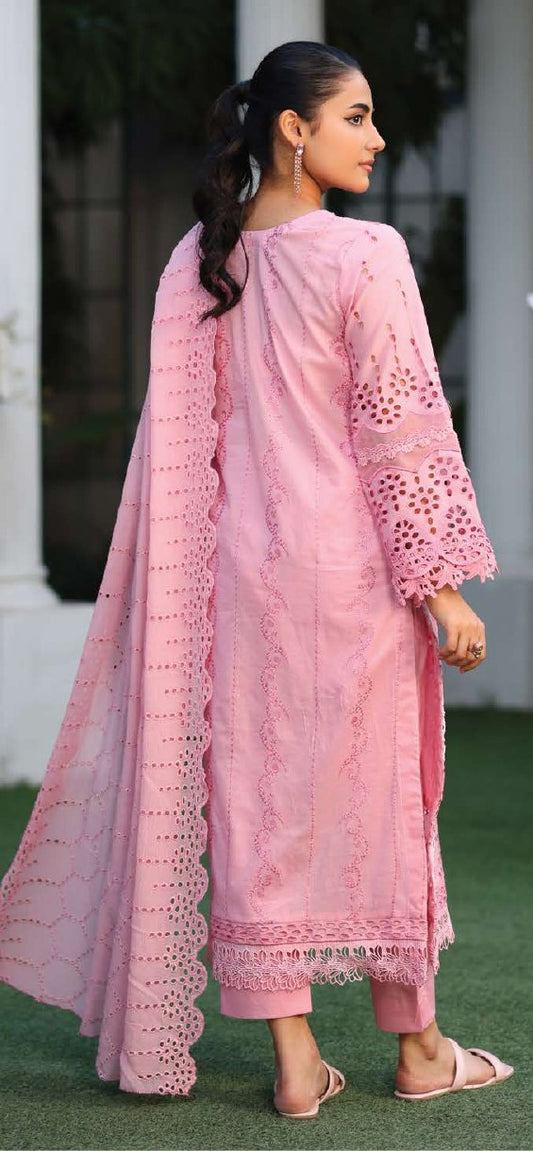 Johra Ashnoor – Unstitched 4-Piece Chikankari Lawn Suit