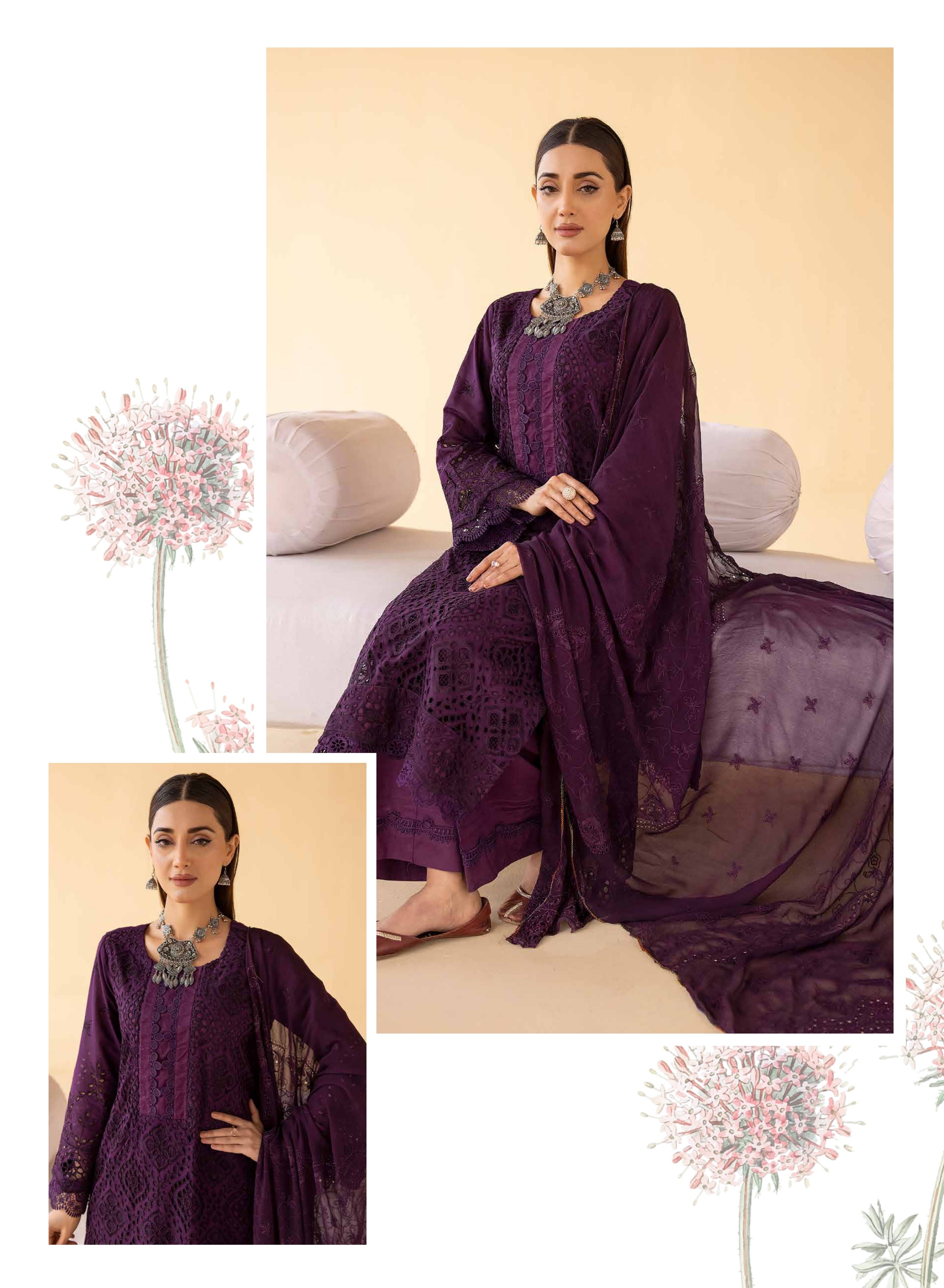FASANA BY JOHRA - Unstitched 3PC Chikenkari