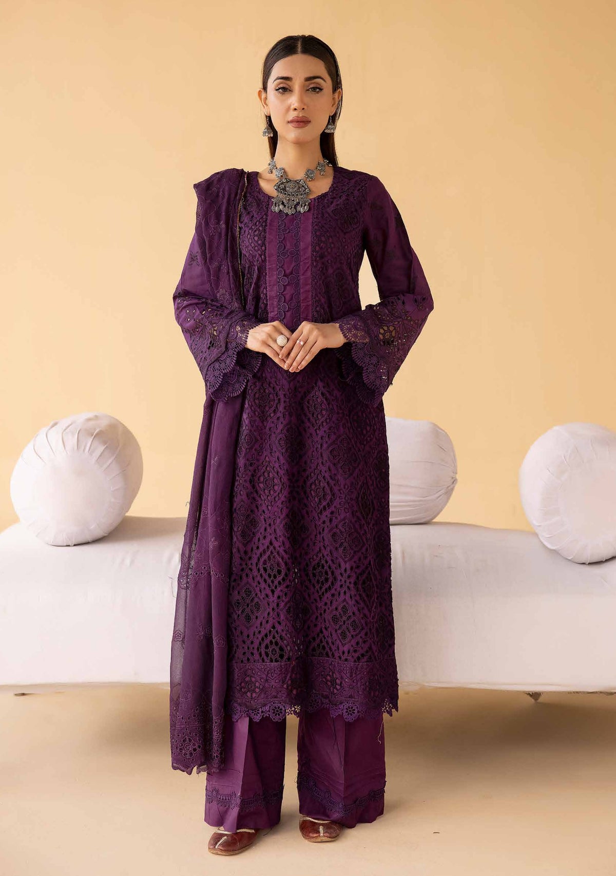 FASANA BY JOHRA - Unstitched 3PC Chikenkari