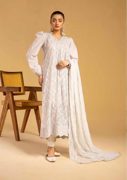 Fasana By Johra - Unstitched 3PC Chikenkari
