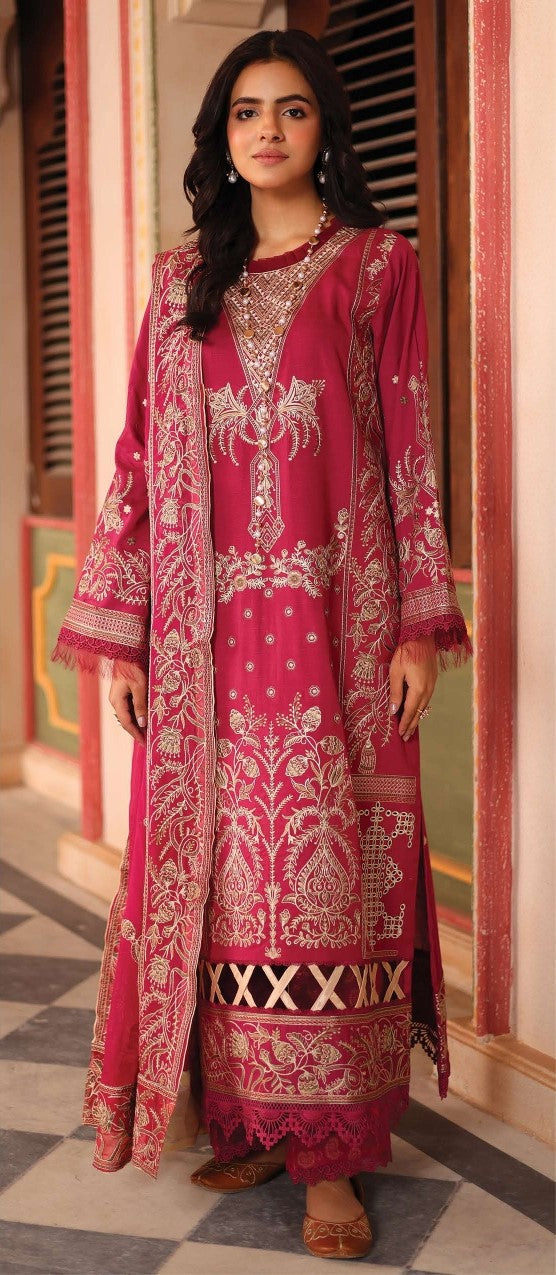 Johra – RINSHA Embroidered Lawn with Embroidered Chiffon Dupatta & Jacquard Trouser