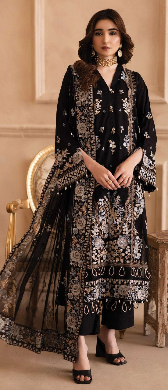 Johra – YUSRA  Embroidered Lawn with Embroidered Chiffon Dupatta