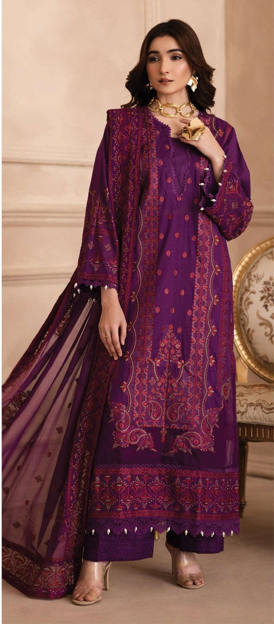 Johra – YUSRA  Embroidered Lawn with Embroidered Chiffon Dupatta