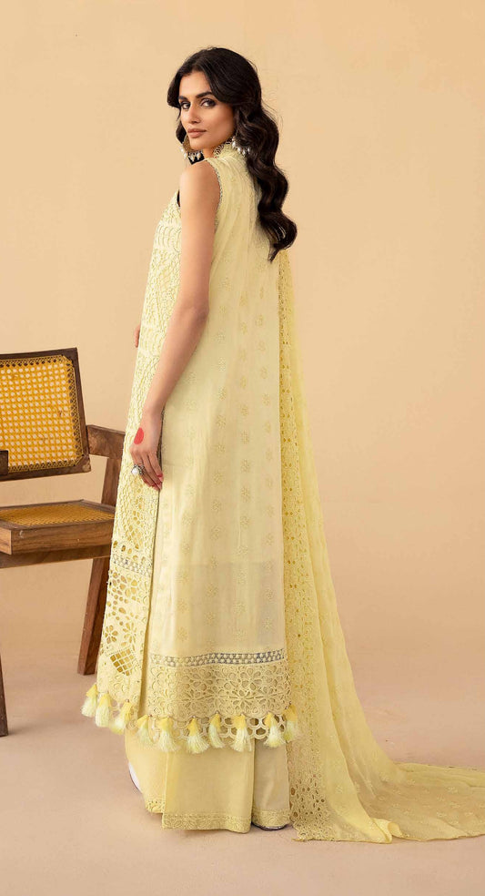 Zareena By Johra - Unstitched 3PC Chikenkari