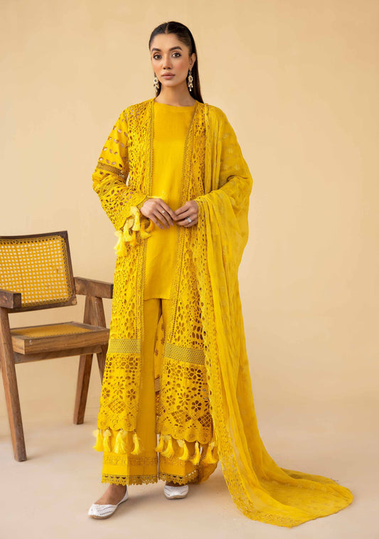 Zareena By Johra - Unstitched 3PC Chikenkari