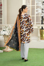 Sunset Ikat Elegance-3PC Printed Stitch Lawn Suit (Multi)-PV1-SV2