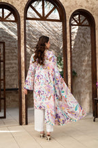 Lavender Garden – 3PC Embroidered Stitched Suit (white)-PV1-SV-23