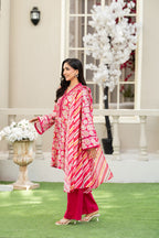 KBC Fashion-3PC Printed Stitch Lawn Suit (Pink)-PV1-SV21