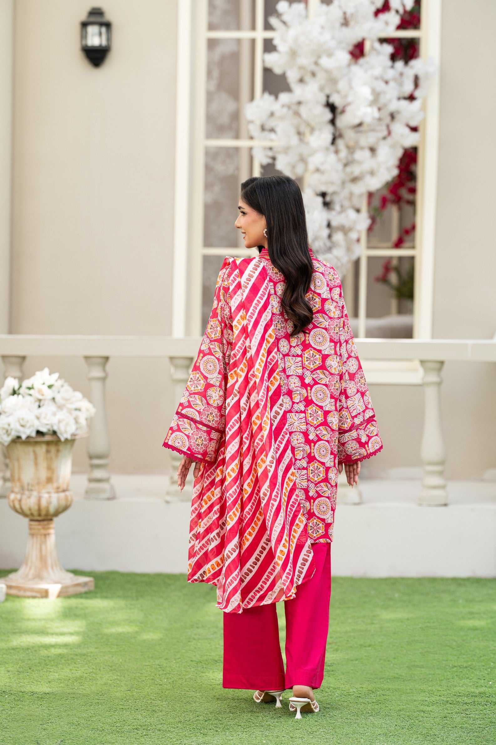 KBC Fashion-3PC Printed Stitch Lawn Suit (Pink)-PV1-SV21
