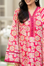 KBC Fashion-3PC Printed Stitch Lawn Suit (Pink)-PV1-SV21