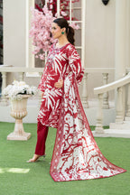 Ruby Bloom-3PC Embroidered Stitched Suit (Red)-PV1-SV-27