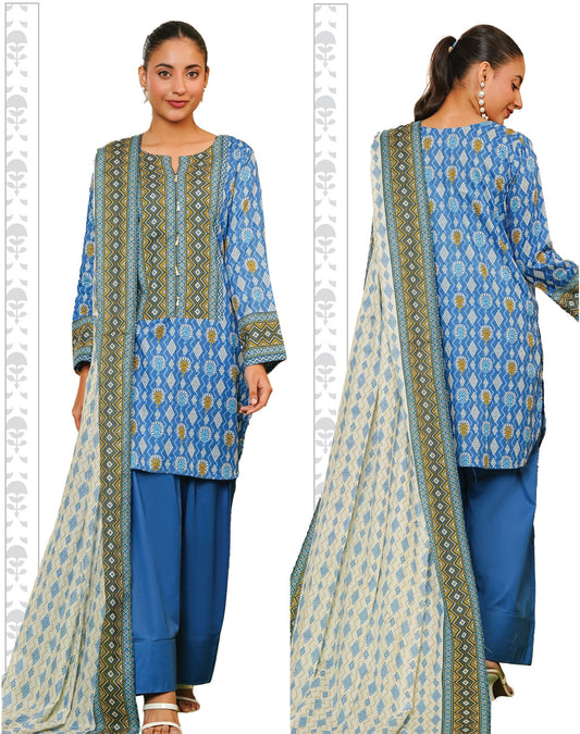 Khaadi SS'25 Lawn Unstitched 3 Piece Suit