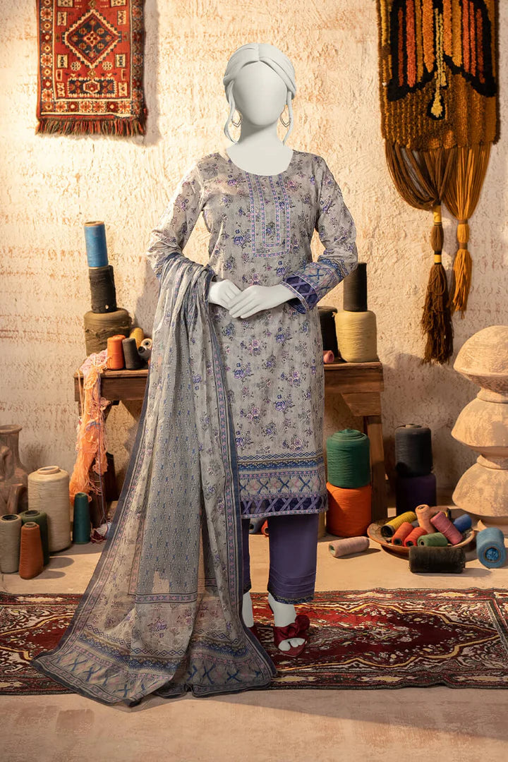 Almeerah Estiva – Premium Digital Three Piece Suit (Spring rain)