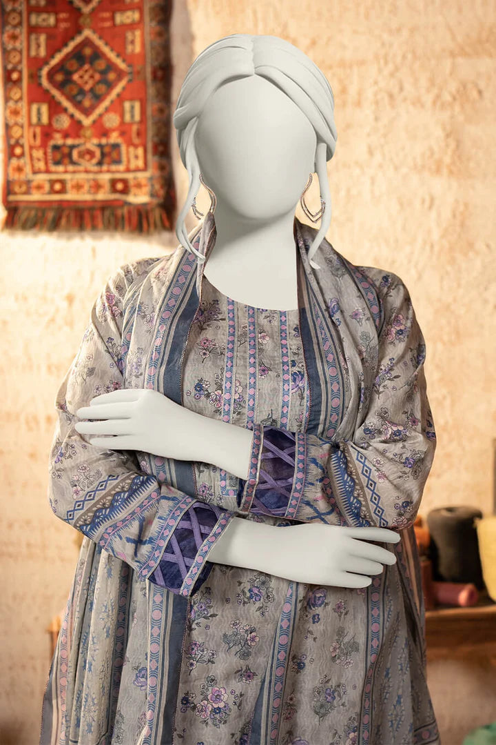 Almeerah Estiva – Premium Digital Three Piece Suit (Spring rain)