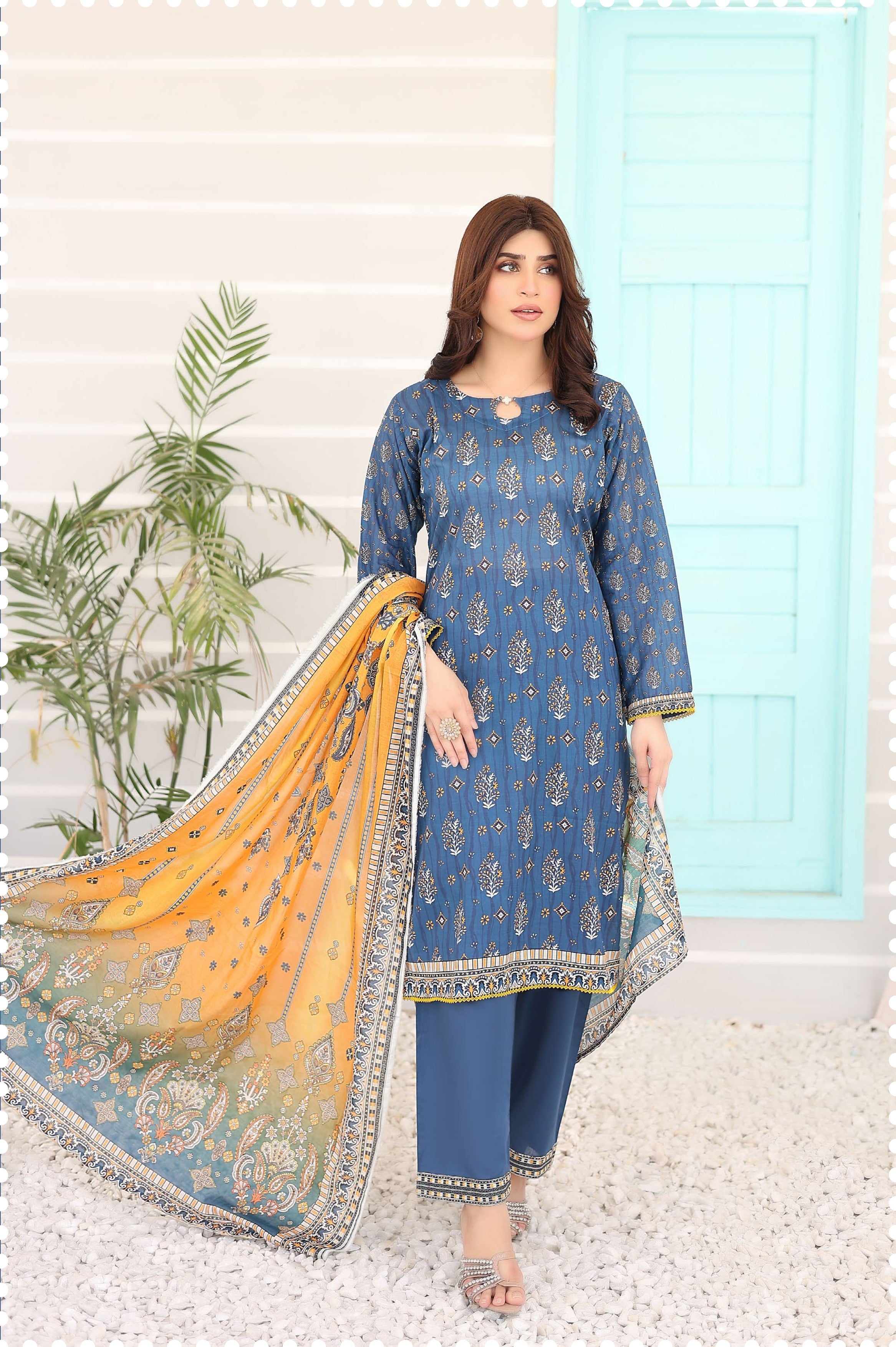MISHAL BY LEEDS 3PC UNSTICHED CAMBRIC