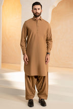 Gul Ahmed Men’s Unstitched Wash & Wear Unstitched Suit (Khaki)