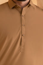 Gul Ahmed Men’s Unstitched Wash & Wear Unstitched Suit (Khaki)