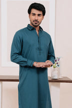 Grace Men’s Wash & Wear Unstitched Fabric Suit (Zinc Blue)