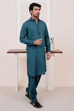 Grace Men’s Wash & Wear Unstitched Fabric Suit (Zinc Blue)