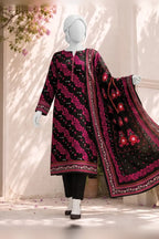 MTJ Tariq Jamil Unstitched 3 Piece Digital Print Cambric Suit - Black