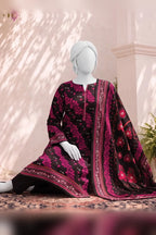 MTJ Tariq Jamil Unstitched 3 Piece Digital Print Cambric Suit - Black