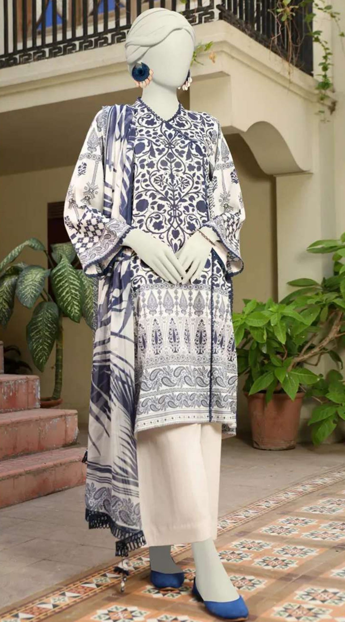 MTJ - Spring Summer Unstitched 2-Piece Printed Lawn